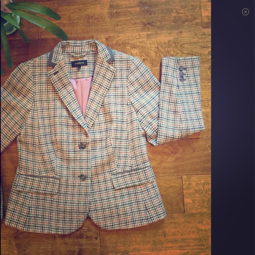 Checked pink/Gray Blazer.